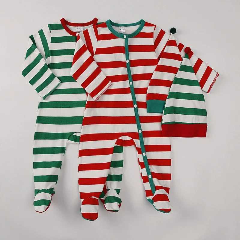 2025 New New Year Children Clothing 0-24M Newborn Baby Boys Girls Jumpsuit Toddler Baby Boys Girl Romper+Hat Christmas Costume