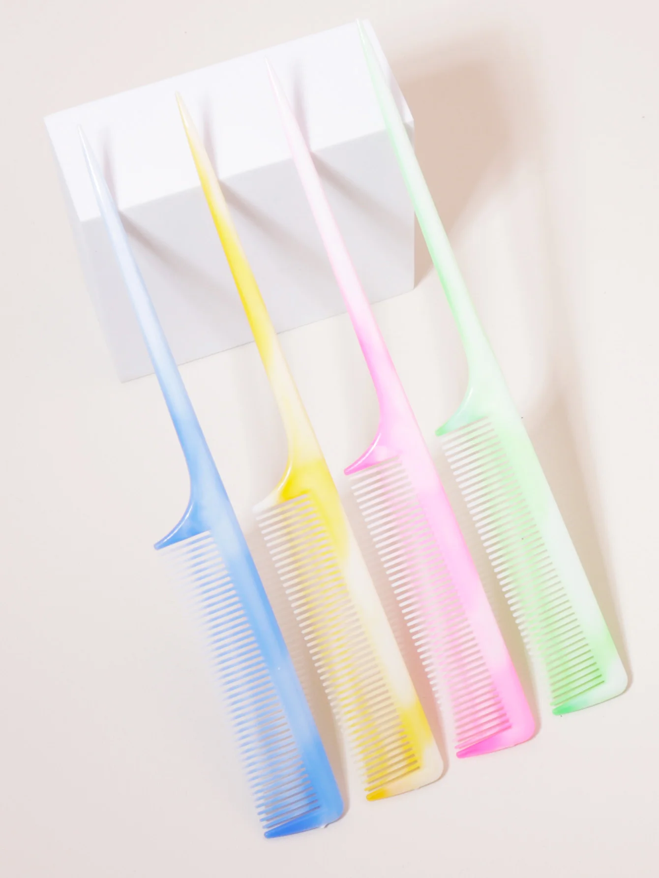 4pcs Colorful Sharp Tail Comb Set, Mouse Tail Comb, Styling Comb, Men's and Women's Home Hairdressing