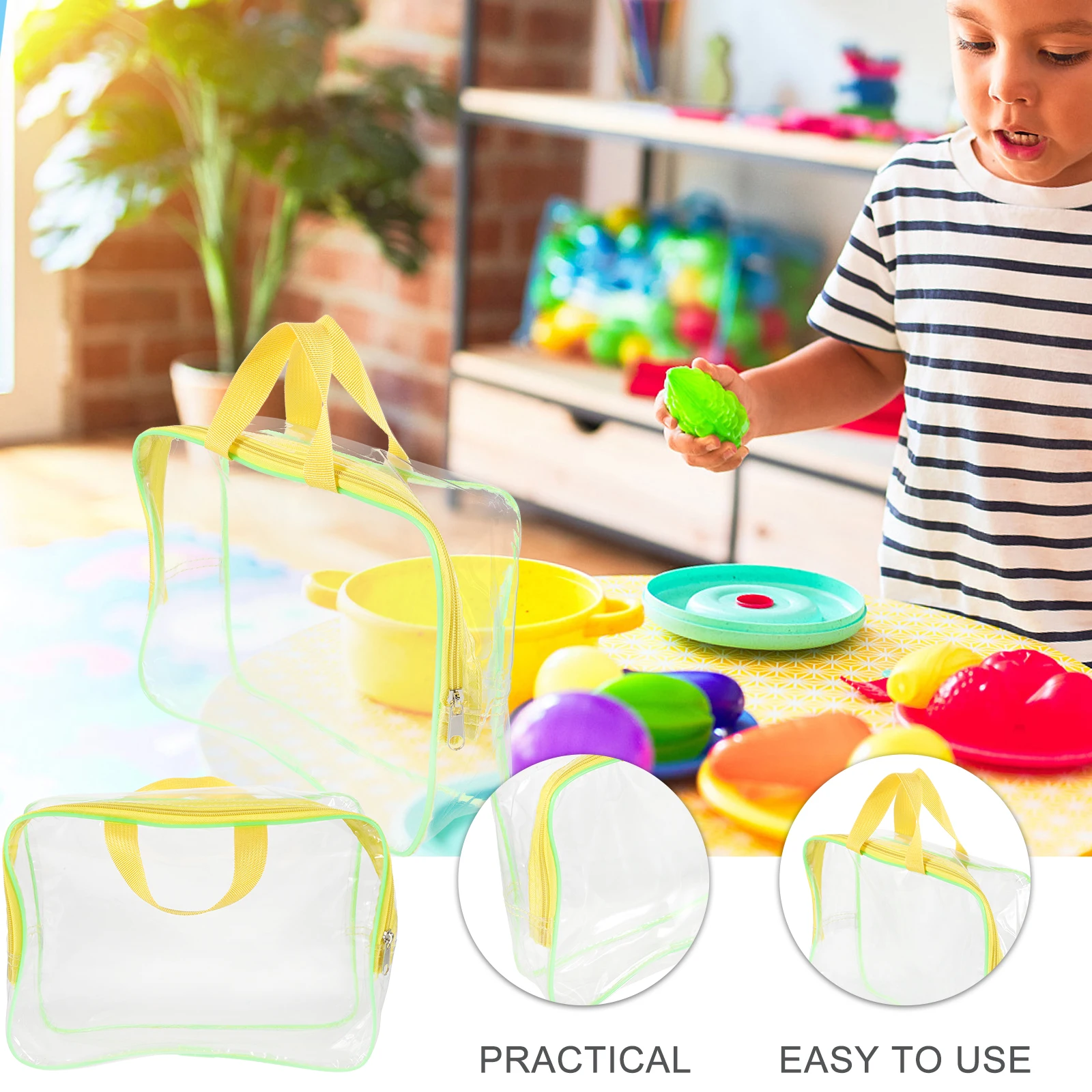 

Box Percussion Instrument Set Travel Kids Pvc Transparent Musical Instruments Bag for