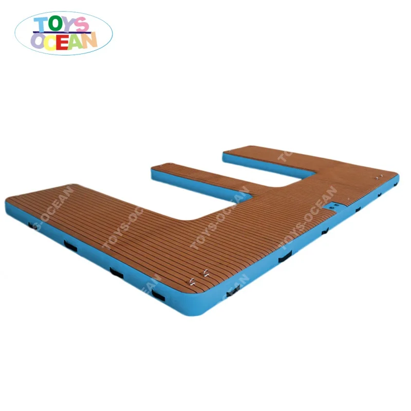 Customize Floating Pontoon Boat Jet Ski Platform Inflatable Floating Jet Ski Dock Inflatable Ponton Floating Bock