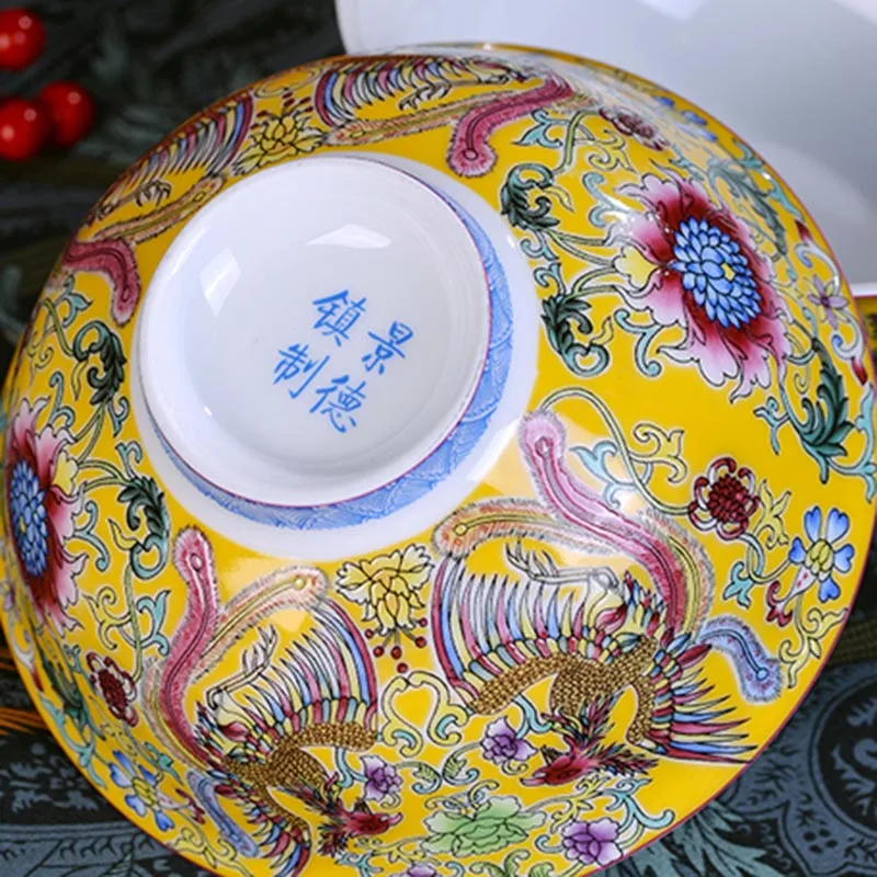 Jingdezhen pastelowa sztuka ceramiczna mała miska na makaron chiński Ramen miski kuchenne naczynia porcelanowe zastawa stołowa pojemnik do mieszania