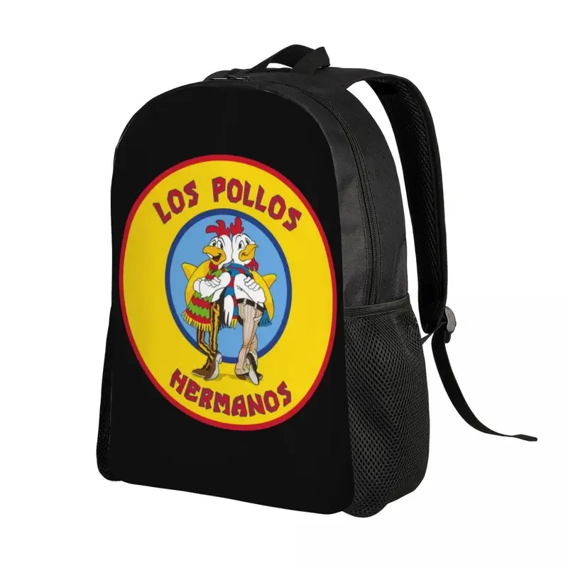 Breaking Bad-mochila de viaje de Los Pollos Hermanos para estudiantes universitarios, morral escolar para ordenador portátil, bolsa de libros