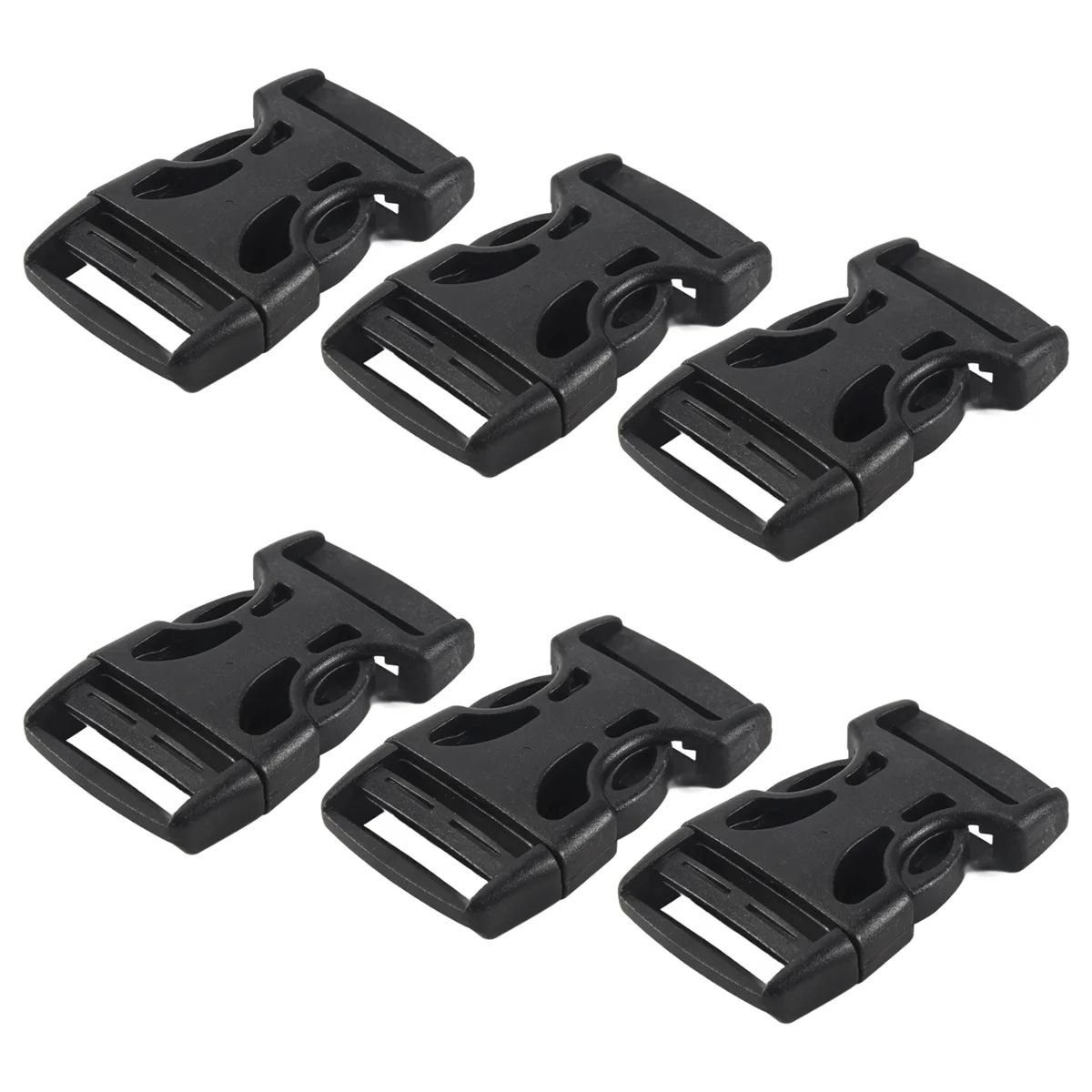 

4pcs Plastic Side Quick Release Buckles Clip for 25mm Webbing Band Black