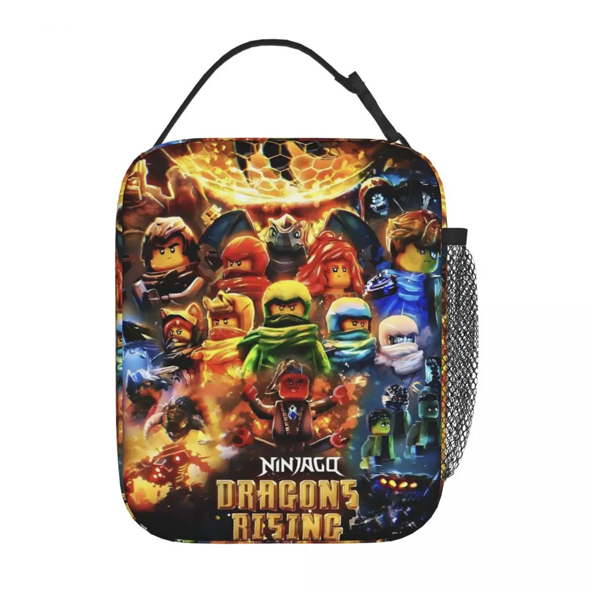

Custom N-Ninjagos Adventure Insulated Lunch Bags for Women Cartoon Portable Thermal Cooler Bento Box Work School Travel