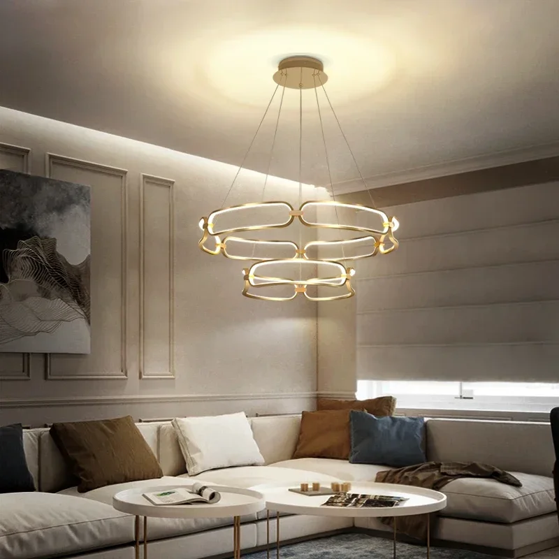 Modern Luxury Living Room, Dining Room,  Creative Bar, Front Desk, Online Red Circle, Designer, Round Art Lamp,Pendant Light