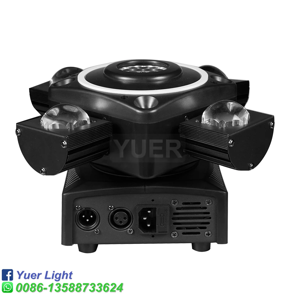 Imagem -03 - Led Moving Head Beam Light 4x10w Rgbw Dmx512 Controlado com Anel rg Laser Efeito Estroboscópico Discoteca Música Dança Bar Festa Novo