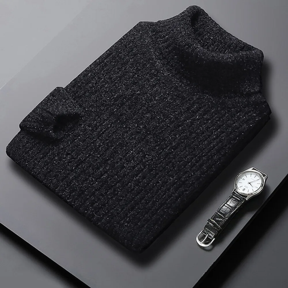 Autumn and Winter  Men's Turtleneck Sweater Male Casual All-match Elastic Pullover Knitted  Sweater