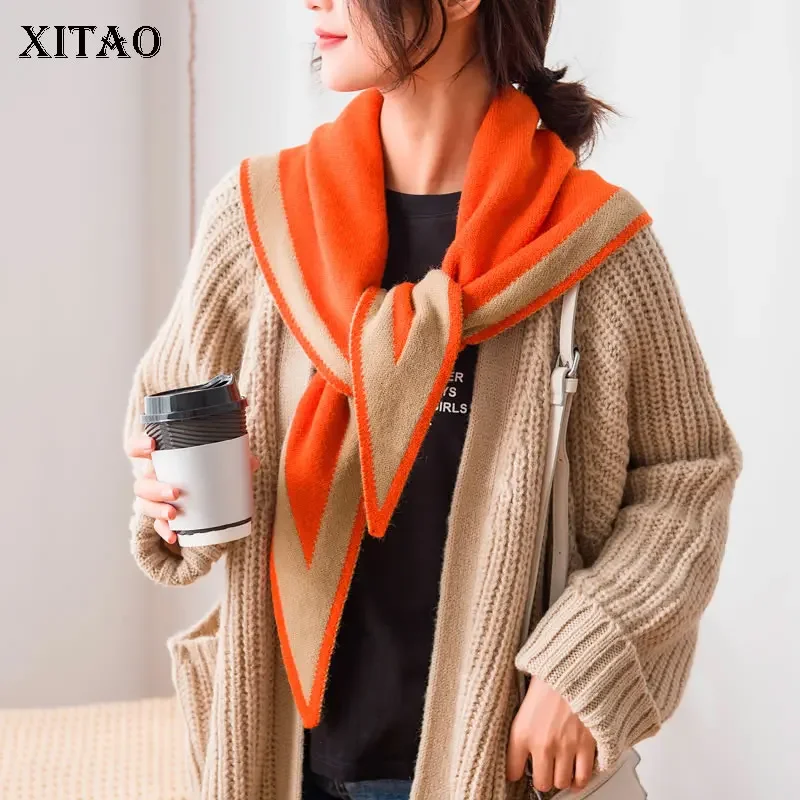 

XITAO Knitted Scarves Fashion New Women Irregular Patchwork Small Fresh Casual Style 2024 Elegant Minority Loose Scarves ZY3672