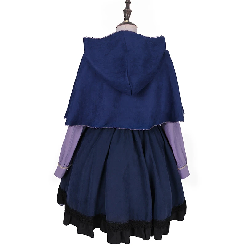 De Anime cos Takanashi Rikka Cosplay Leuke Aquarium Gothic Lolita Met mantel Chunibyo liefde Kostuum Jurk C