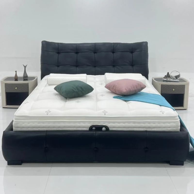 

Modern minimalist soft bag minimalist leather bed 1.8m master bedroom double bed