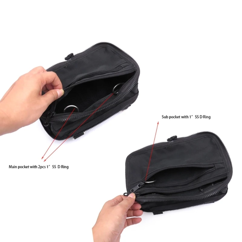 

Scubas Diving Pocket Storage Bag Nylon Pouch Side Mount Storage Bag Replacement Diving Gear Bag with Double Ended Hook