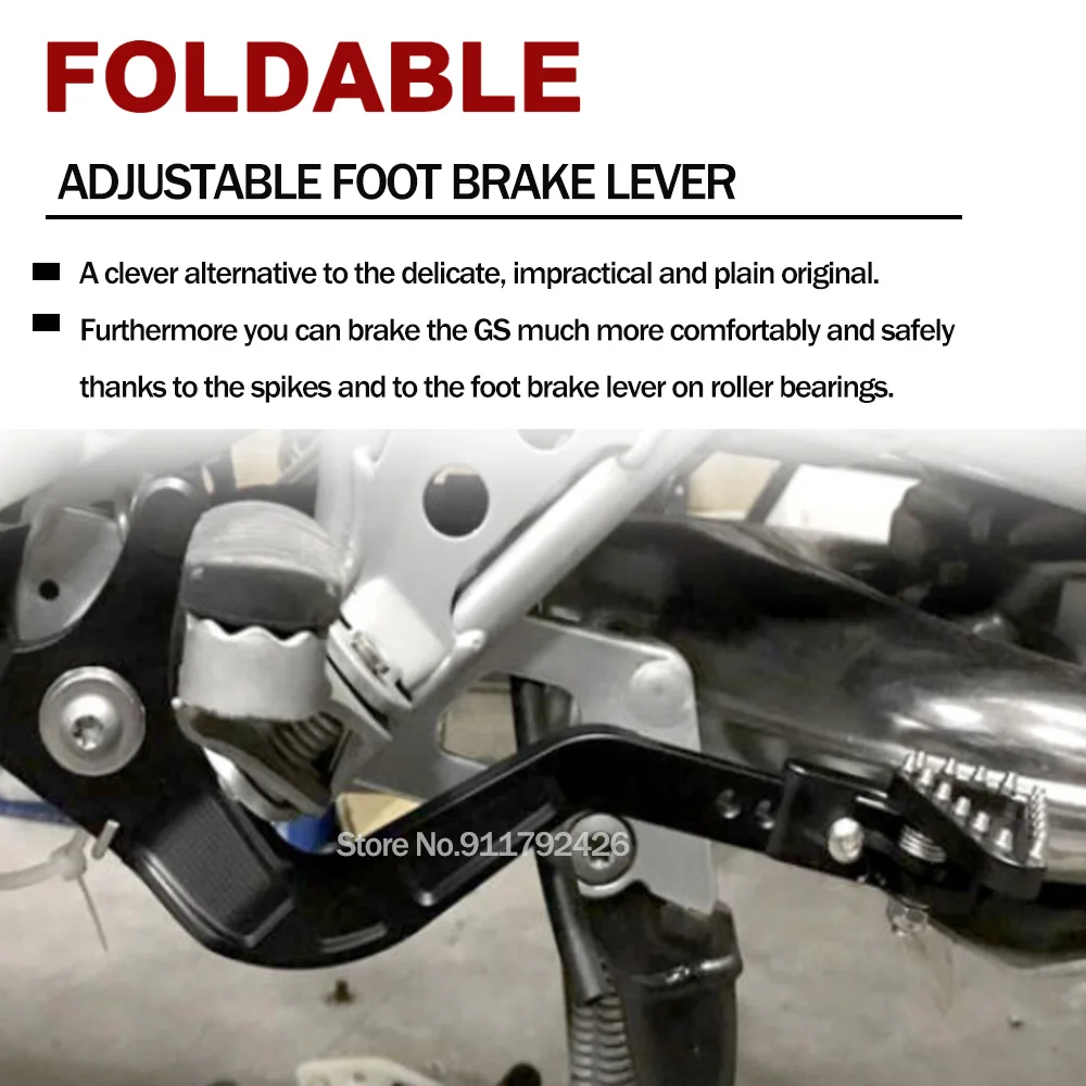 For BMW R1200GS Adventure R 1200 GS R1200 OC ADV 2005-2011 2012 Motorcycle Rear Foot Brake Lever Adjustable Folding Brake Pedal