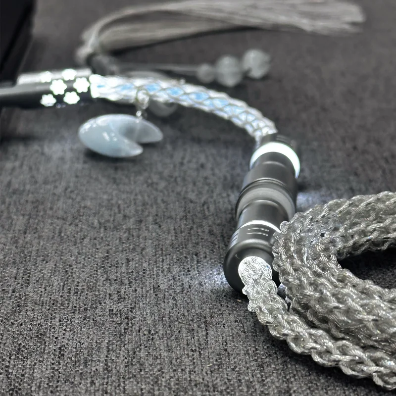 Single Crystal Copper Aviation Plug Cable 8k Aviator 1.4m Cool White Light Magnetic Axis Rgb Keyboard Cable Accessories  D31