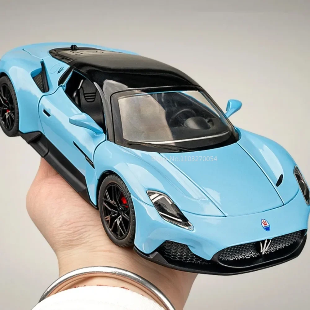 1/24 MC20 Supercar Alloy Car Toy Model Simulation Metal Diecast with Sound Light Toys Vehicle Series Children\'s Gifts Collection