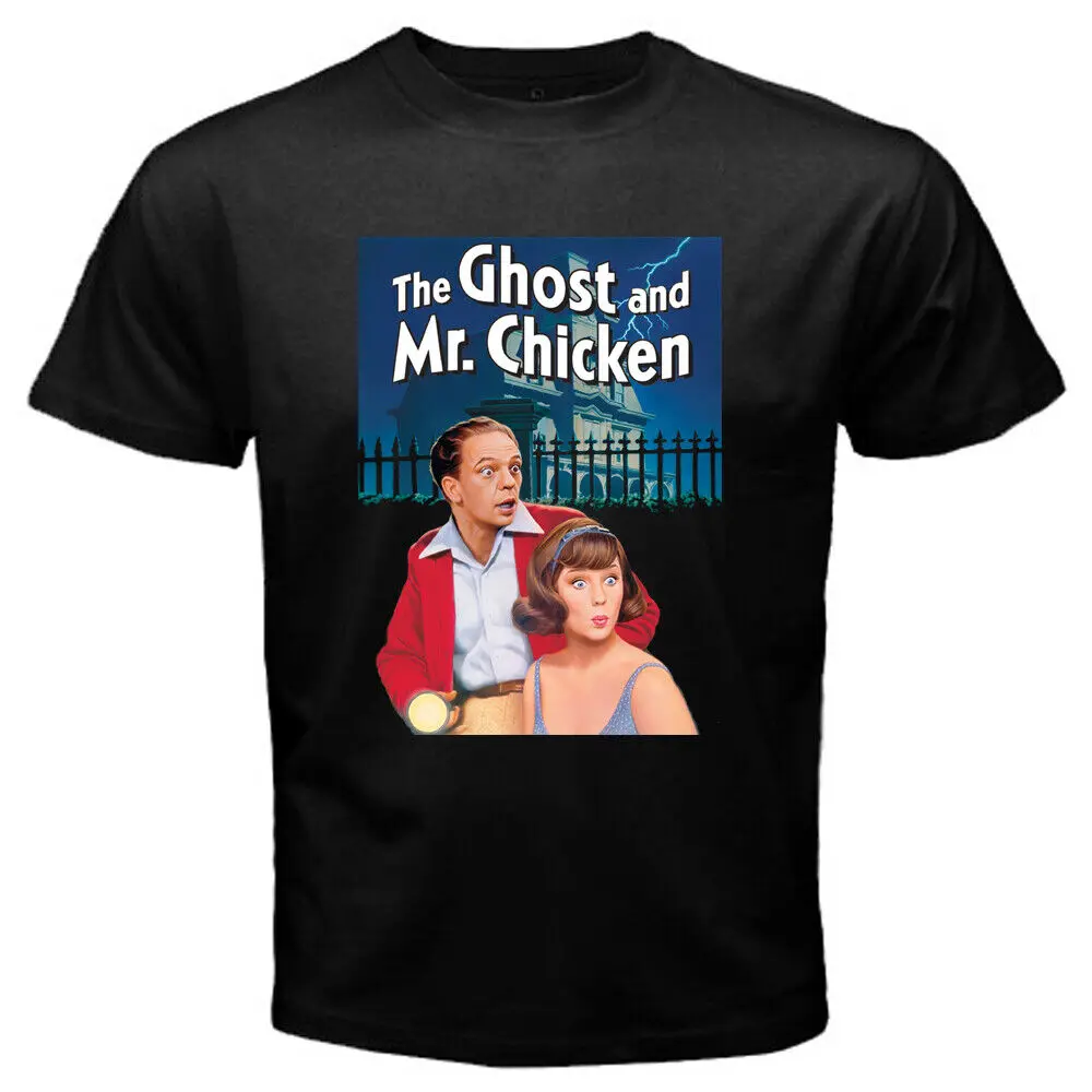 The Ghost And Mr Chicken Don Knotts Men's Black T Shirt Size S to 5XL