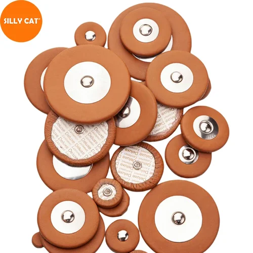 Imagen 1 del producto 1 Juego de almohadillas para saxofón, almohadillas universales para saxofón, almohadillas de cuero de cabra auténtico para saxofón Alto Tenor Soprano