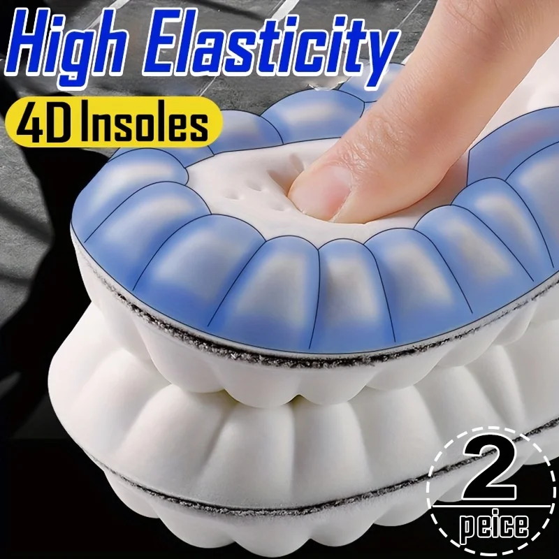 1 Pair Soft 4D Massage Arch Support Insoles Latex Sports Pads For Running Basket Shoes Sole Orthopedic Inserts Uni