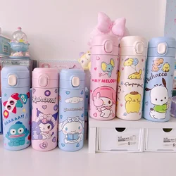 Sanrio New Cartoon Thermos Cup 304 Stainless Steel Bouncing Pea Cup Simple Creative Cute Student Large Capacity Water Cup Gift
