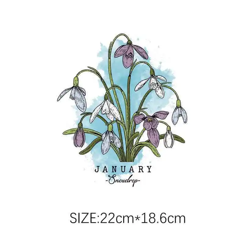 6 styles Lilac flower aeolian bells pineapple Vinyl heat transfer sticker for T-shirt handbag applique Iron on clothes washable