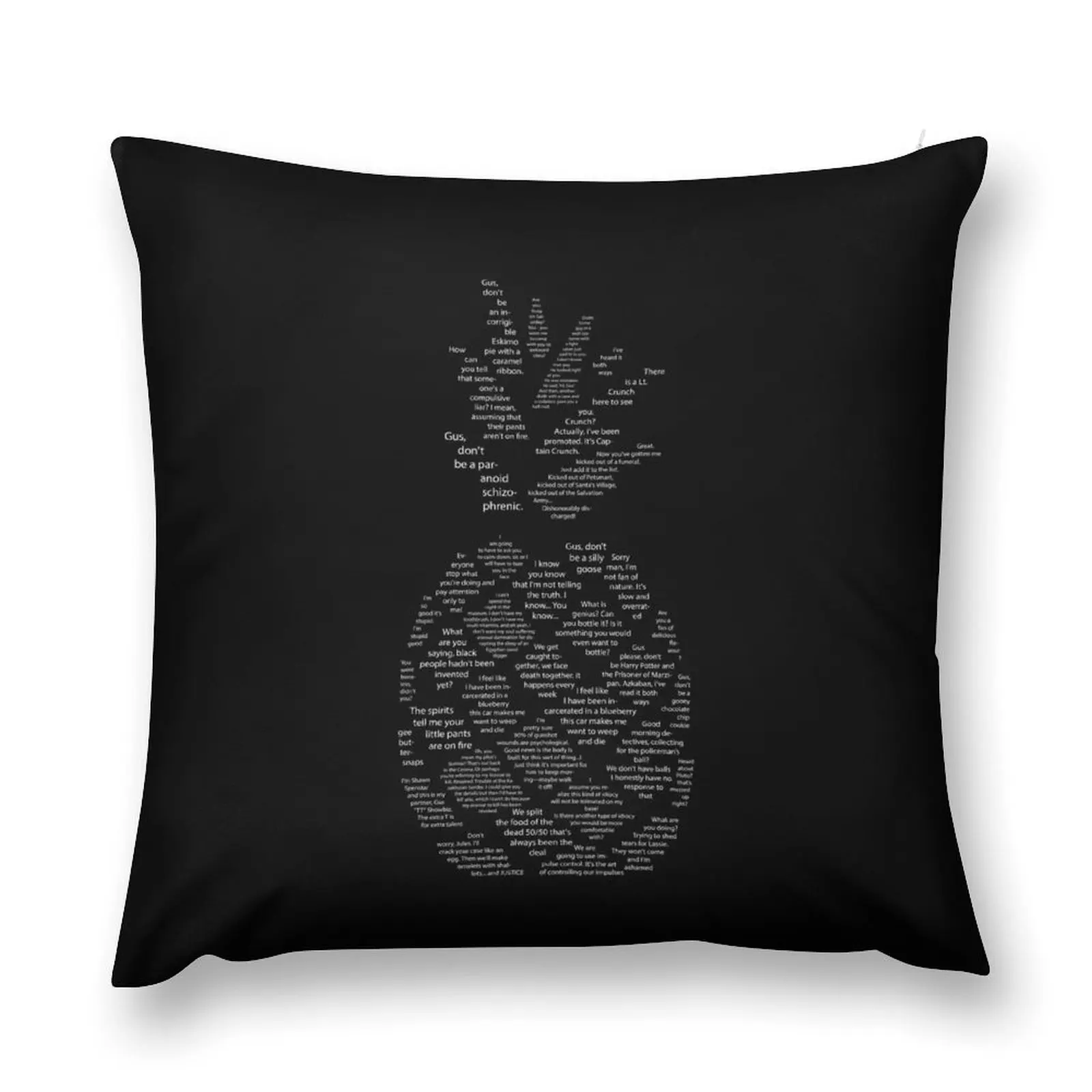 Psych Quotes Pineapple Throw Pillow Pillow Cover Pillow Covers Decorative Decorative case