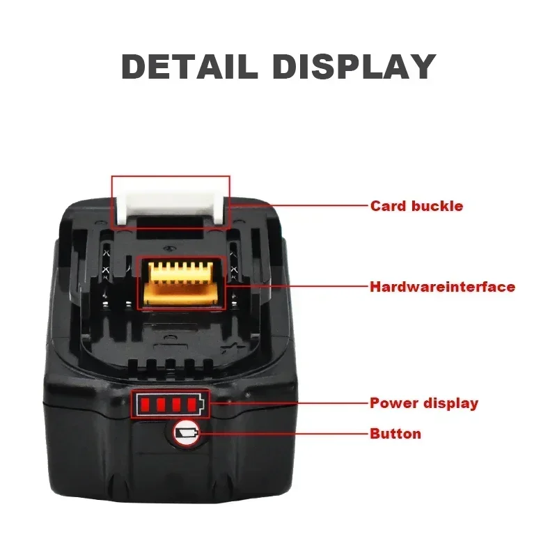 Original para makita 18v 18000mah 18.0ah bateria recarregável de ferramentas elétricas com substituição de íon-lítio led lxt bl1860b bl1860 bl1850