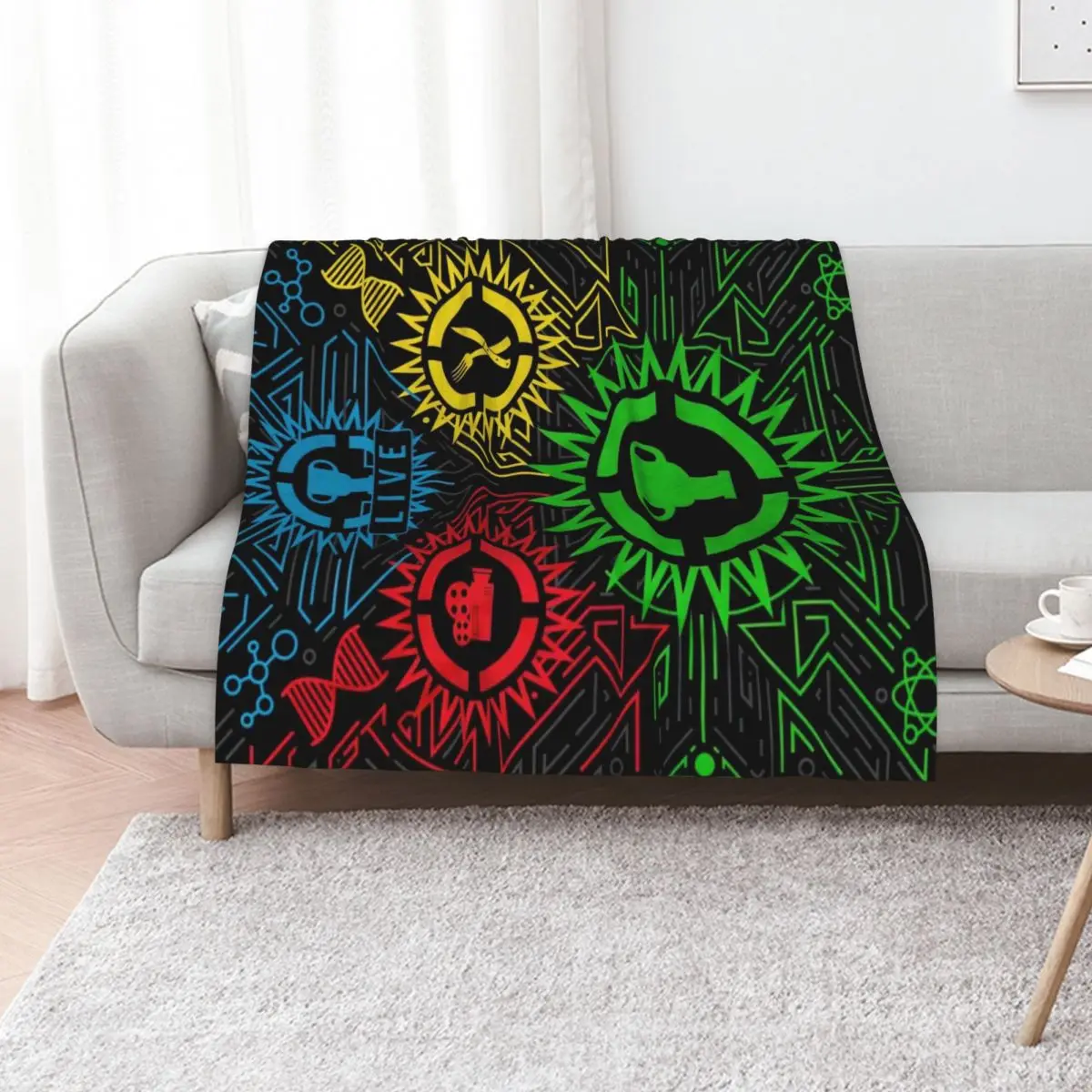 نظرية اللعبة للذكرى العاشرة رمي بطانية منقوشة على بطانيات الأريكة ورمي بطانيات ثقيلة كبيرة جدًا #1