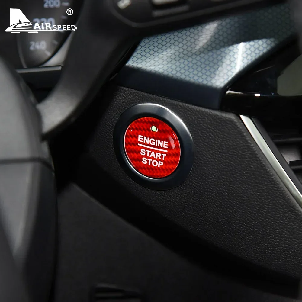 

Накладка из сухого карбона для кнопки запуска двигателя Ford Everest Mondeo Ecoboost Escort F150 Explorer Focus Edge, 2013-2023 гг.