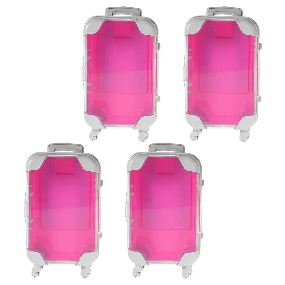 

4 Pcs Mini Storage Box Makeup Artist Luggage Suitcase Organiser Eyelash Extension Bag Traveling Organizer
