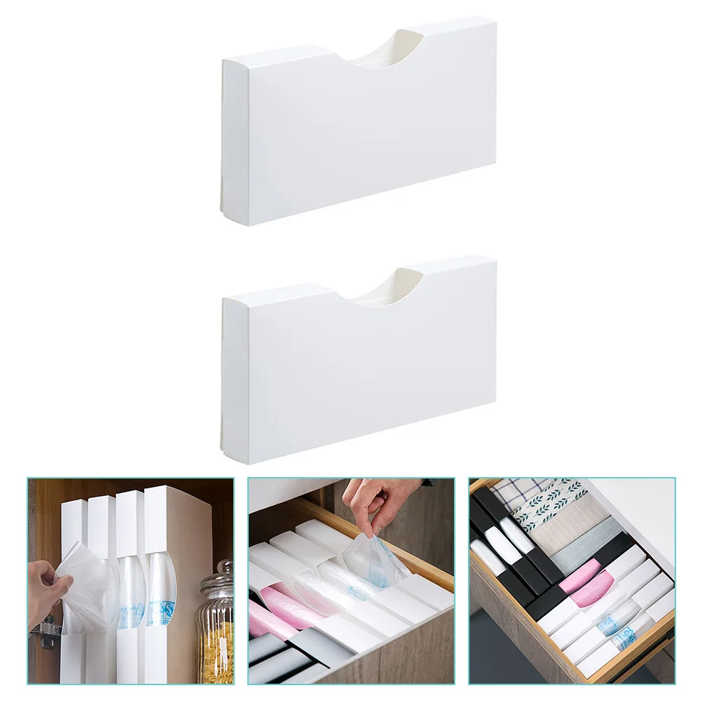 

2pcs Pull Out Storage Box Kitchen Plastic Bag Organizer Trash Bag Dispenser Home Garbage Holder Rubbish Sorting Case Kitchen