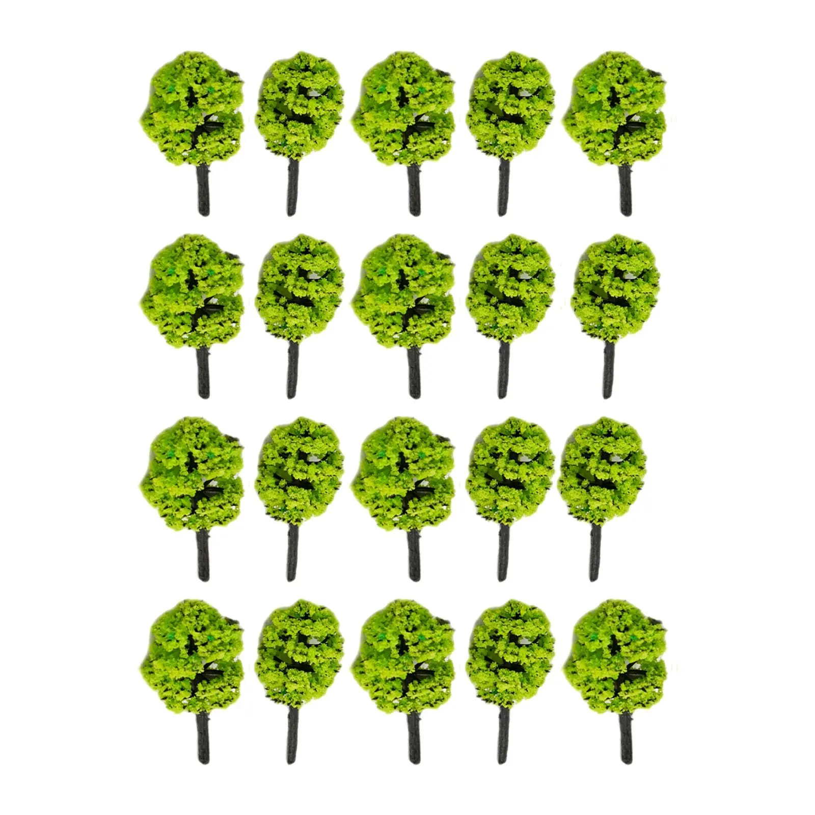 Model Tree High quality Model Trees for Model Train Toy Train and Scene Decoration Set of 20 (1 100 Scale Green)