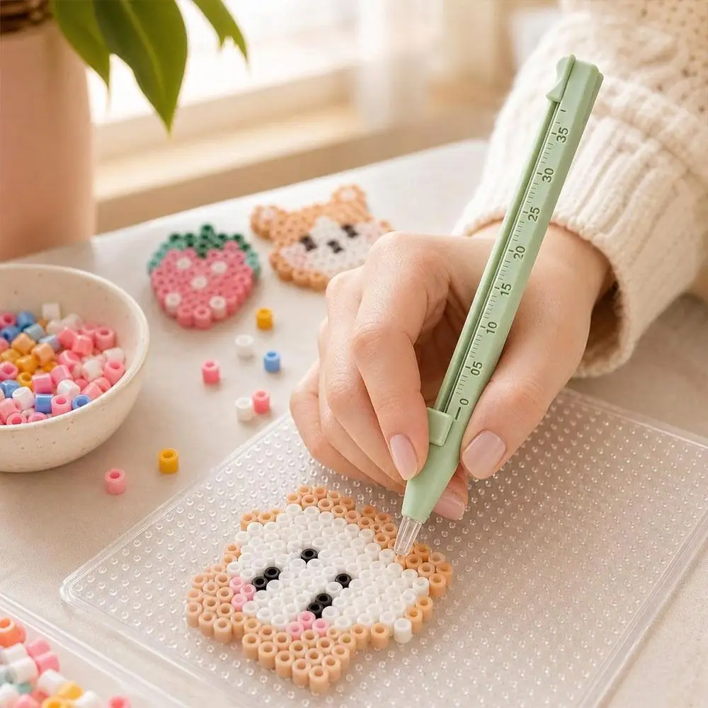 Automatic Dispensing Bean Dispenser Pen Press Operated Smooth Flow Perler Bead Pen Handheld No Clog Bead Placement Pen