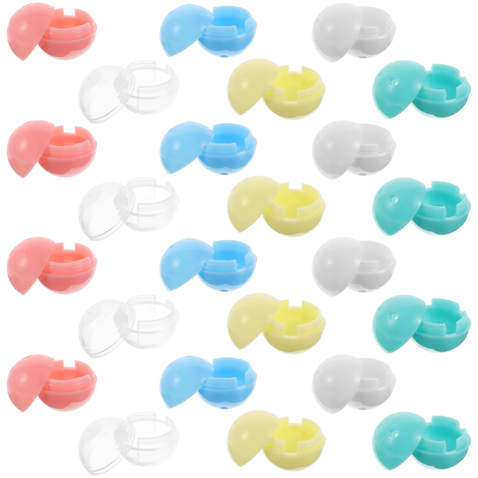 

30 pcs Mini Shells Fillable Plastic Balls Claw Machine Toy Vending Prize Easter Candy Raffle Lottery DIY