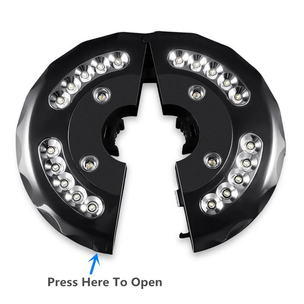 

White 20 Roman LED Umbrella Light Portable Detachable Cordless Outdoor Patio Pole Camping Tent Emergency Lamp USB Lamp