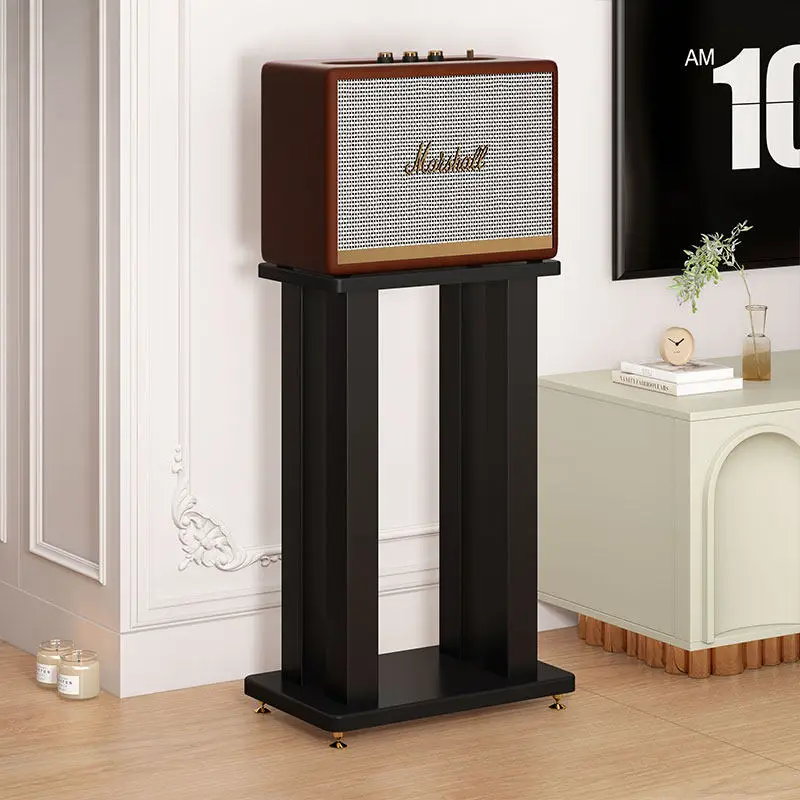 Stylish Speaker Stand with Tray Base, Vertical Floor Storage Holder for Bookshelf Studio Monitor, Hi-Fi Speaker Feet Rack