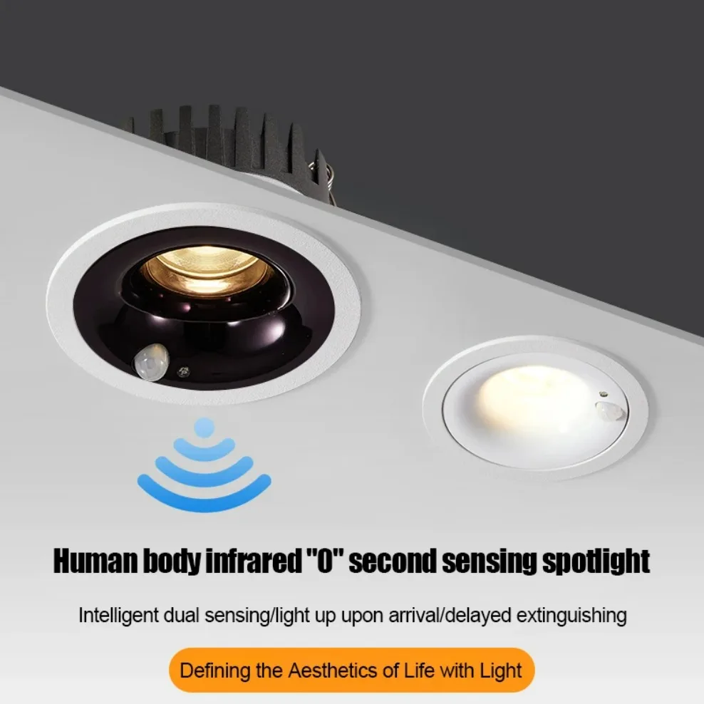 راحة الأضواء PIR محس حركة LED بقعة ضوء لمدخل الممر إضاءة داخلية مصابيح النازل 3000K 4000K 6000K