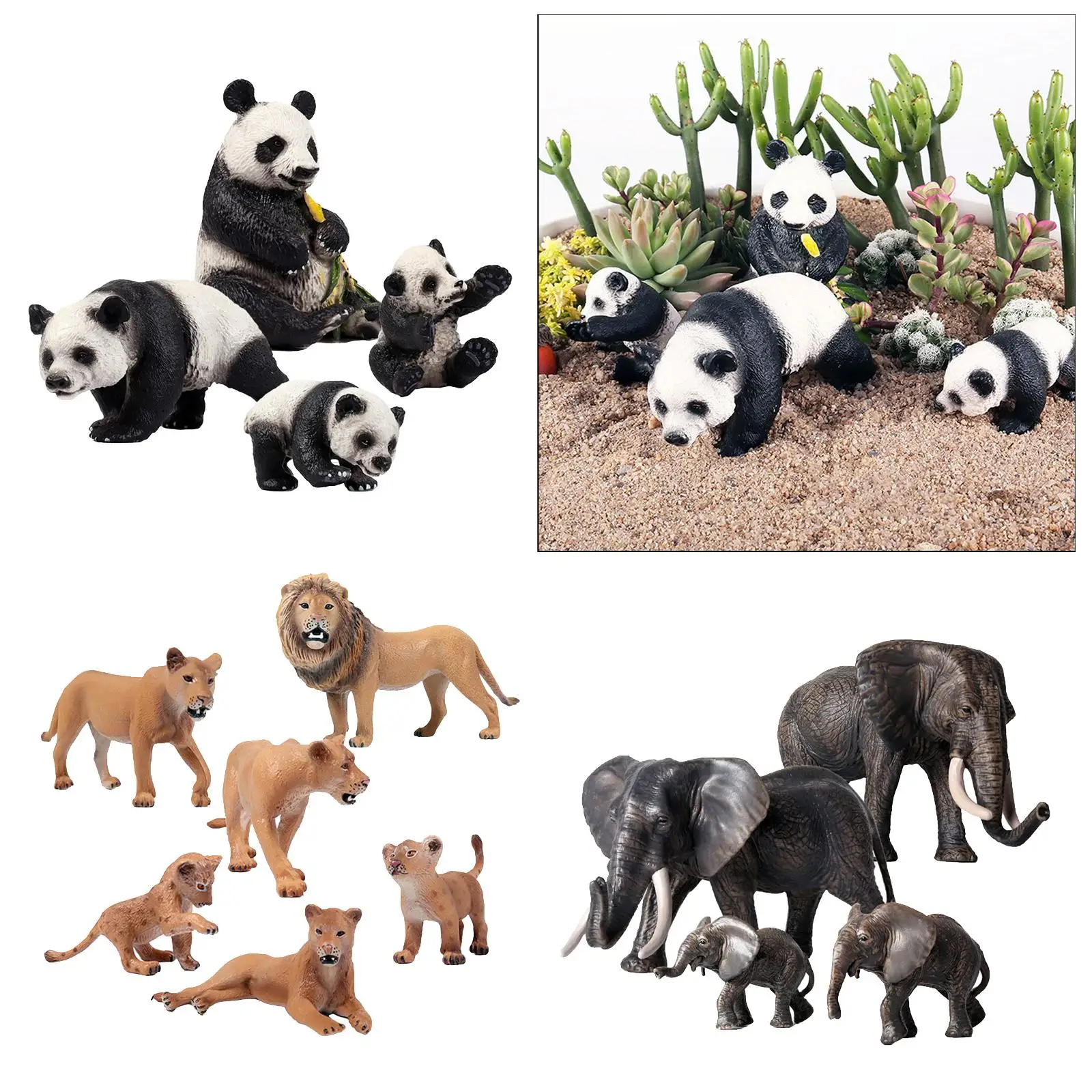 Model, Miniature Statues Animal Figurines for Party Decoration Home Desktop Decor Birthday Christmas Kids Gift