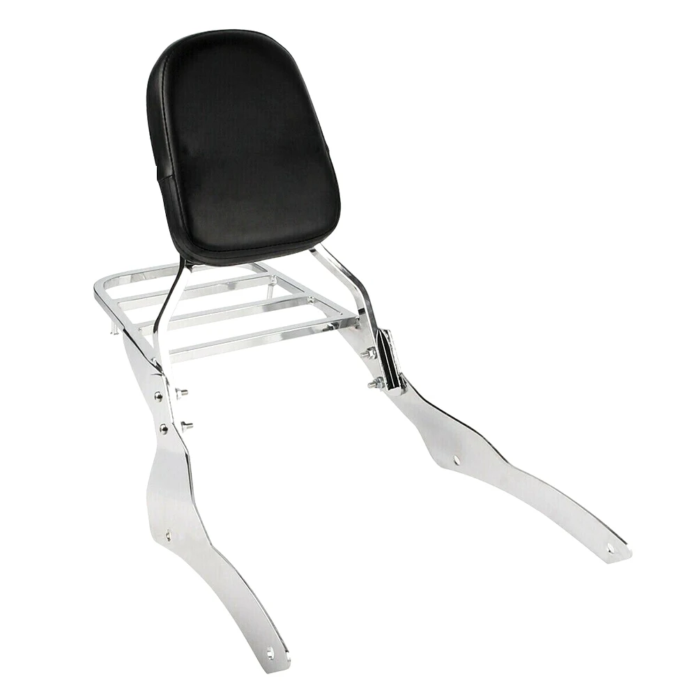 

STLF Ex Factory Price Quality Chrome Sissy Bar Backrest Luggage Rack Pad for Vstar 400 Classic 1998-17 2016 15