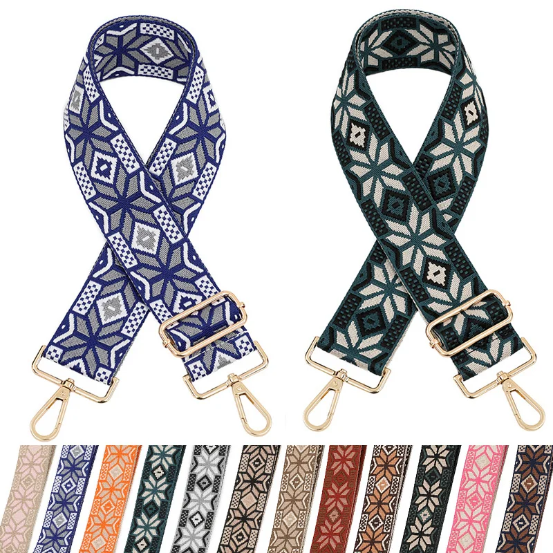 

New Ethnic Style Bag Shoulder Strap Bags Accessories Women's Bag Single Shoulder Adjustable Long Strap Bag Replacement Parts