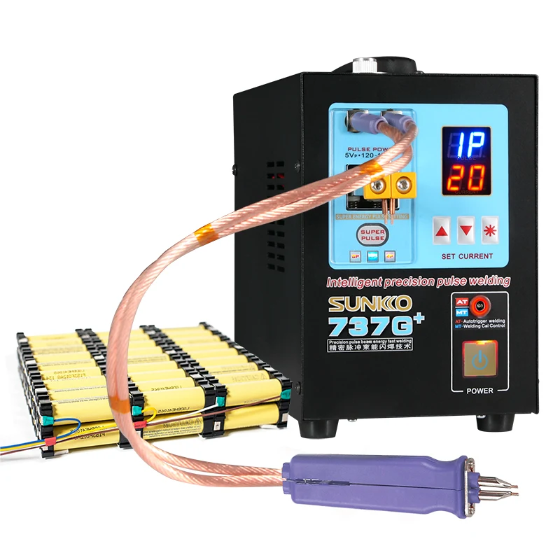 Sunkko-バッテリー付きスポット溶接機,737g 220v,0.35mm,新品