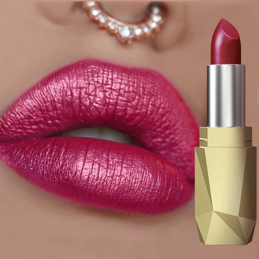 1PC Sexy Glitter Plumping Metallic Lipstick Moisturizer Lip Oil Transparent Fullness Lip Tint Gel Soft Tube Makeup for Women