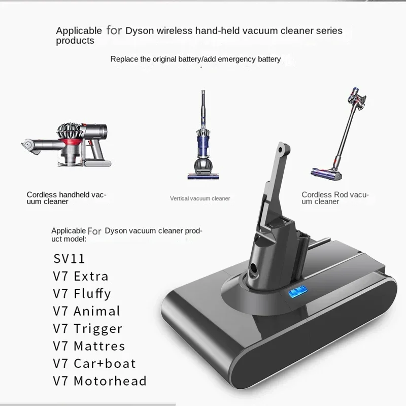 

Vacuum Cleaner Rechargeable Battery for Dyson V6 V7 V8 Series SV07 SV09 SV10 DC58 DC31 DC34 Absolute Fluffy Animal Pro Bateria