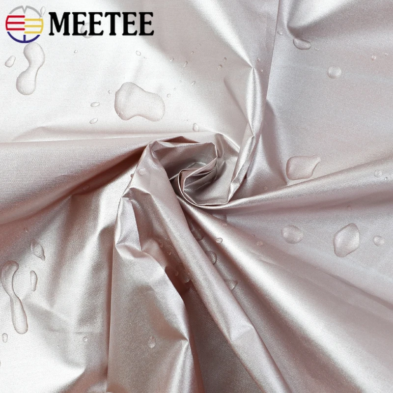 100*148cm Meetee 190T Thin Waterproof Silver-coated Fabric Outdoor Sunscreen Sunshade Ripstop Umbrella Cloth Tent Material