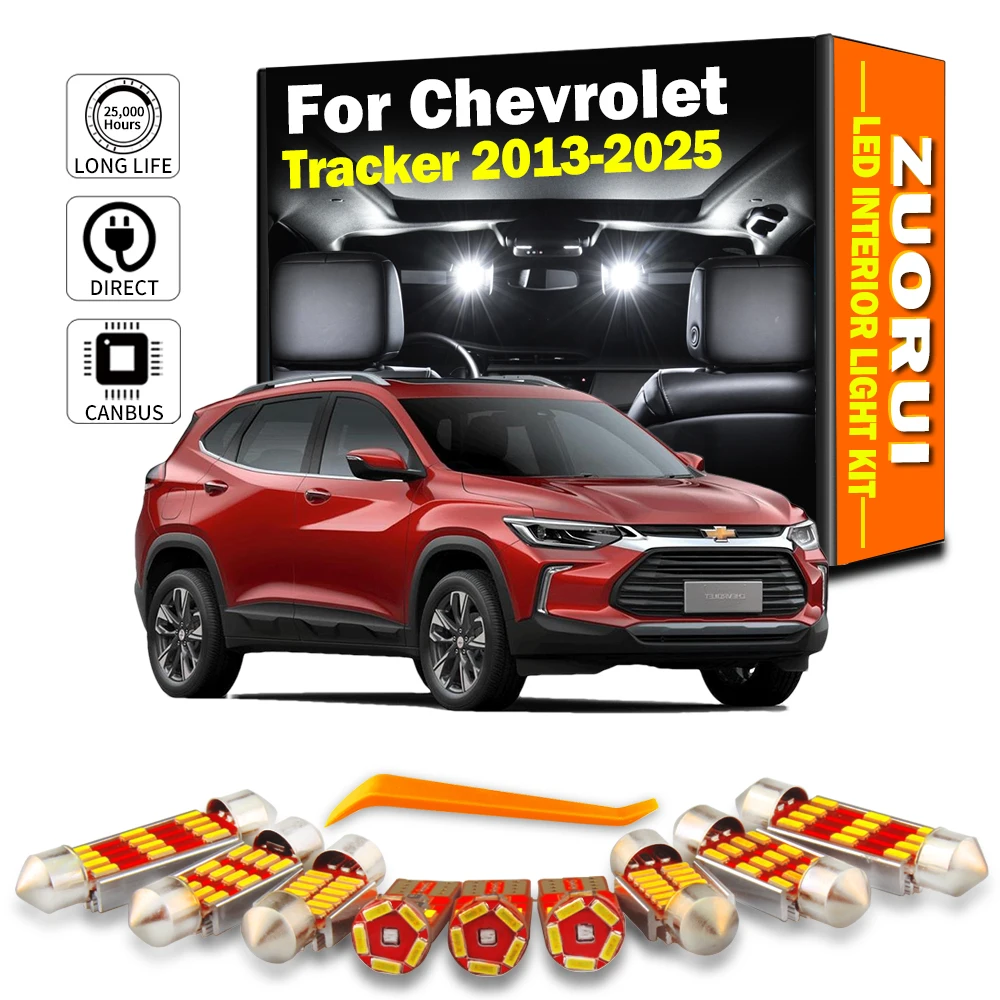 

For Chevrolet Tracker 2013 2014 -2019 2020 2021 2022 2023 2024 2025 Canbus Car Interior LED Bulbs Dome Luggage Light Kit