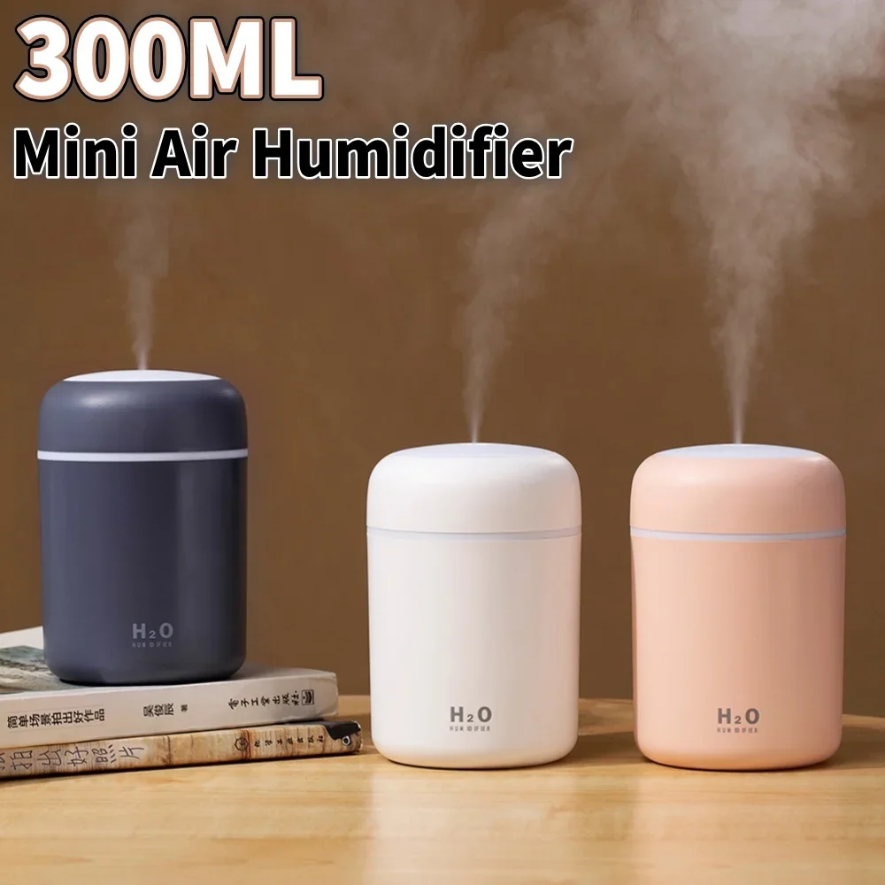 Mini Portable Air Humidifier USB Rechargeable with Colorful Light Car Mute Air Atomization Humidifier Oil Purifier Mist Maker  ﻿