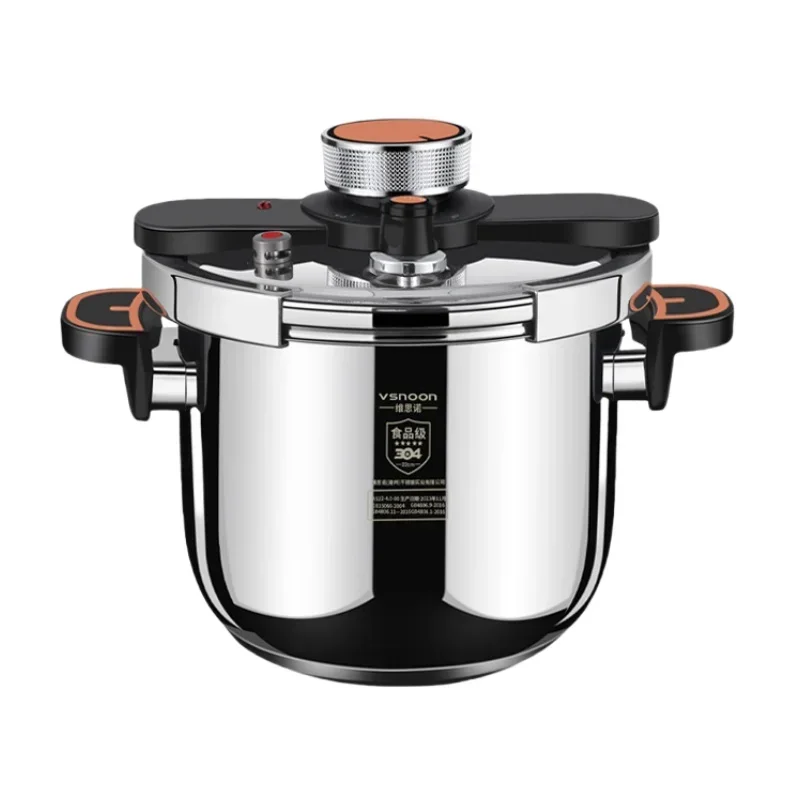 100kPa Pressure Cooker Stainless Steel 4/5/6/8L Explosion Proof Pressure Cookers Fast Cookin High Pressure Soup Pot Multicooker