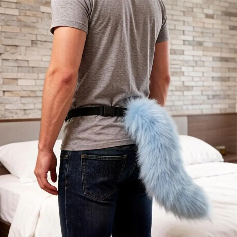 

Y3NE Soft Plush Cosplay Tail Prop Multiple Color Available Cosplay Furry Tail Appendage For Conventions And Photo Props