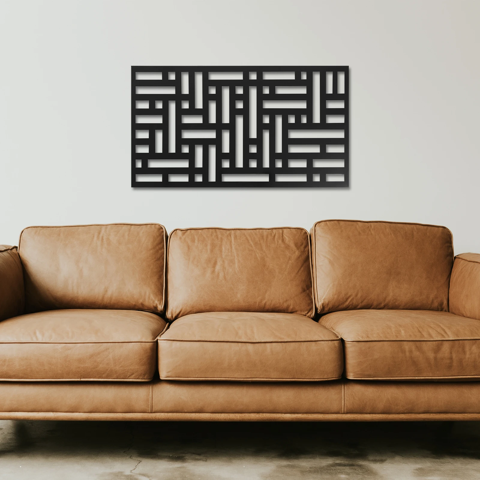 

Черный экран конфиденциальности с горизонтальными и вертикальными поперечными полосками 60*117 см, украшение стены, перегородка для садового забора