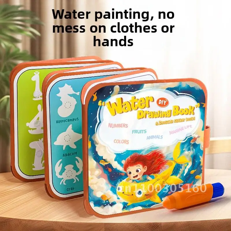 เด็ก Magic หนังสือภาพวาดน้ํา Tear Book Quiet DIY Graffiti Coloring Early Education ของเล่นเด็ก Creative Picture Book