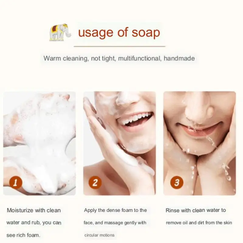 Rice Soap For Face Thai Versatile Soap For Nourishing Bathroom Accessories Cleaning Soap For Hand Washing Removing Make-Up