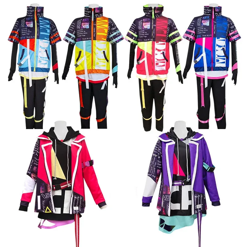 مشروع Sekai الملونة المرحلة حية سيئة فرقة Kaito Aoyagi Toya Akito Shiraishi An Azusawa Vbs أزياء تنكرية فستان شعر مستعار موحد